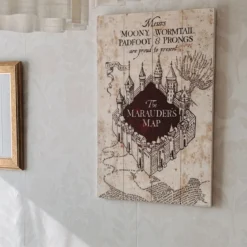 Harry Potter - Karte des Rumtreibers Wandbild Holz