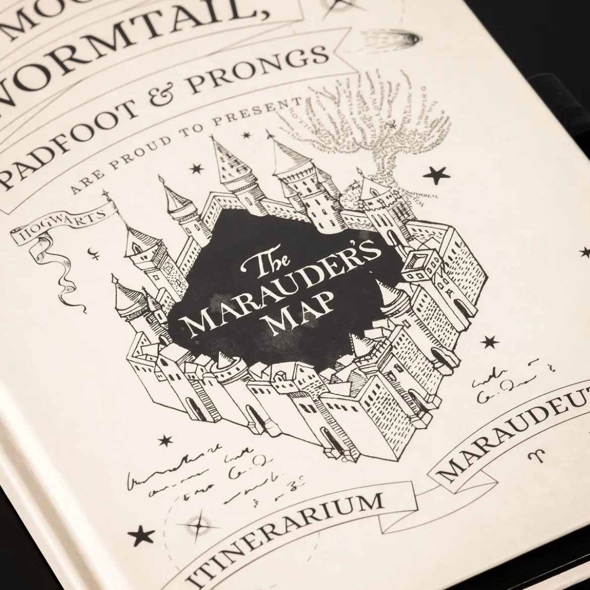 Harry Potter - Karte des Rumtreibers Notizbuch mit UV-Zauberstabstift