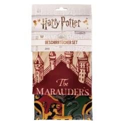 Harry Potter - Karte des Rumtreibers & Hogwarts Geschirrtücher Set