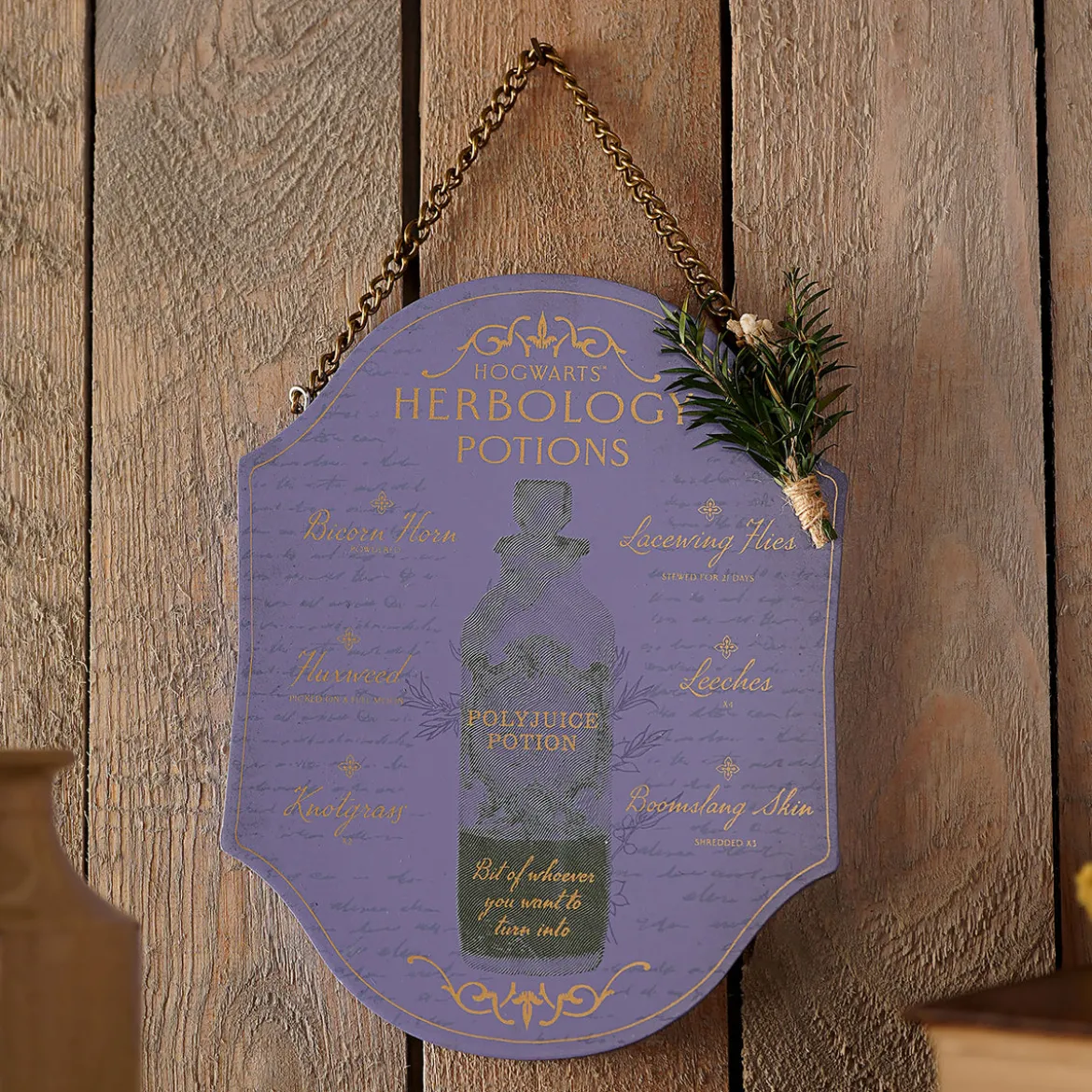 Harry Potter - Kräuterkunde und Zaubertränke Wandbild Holz