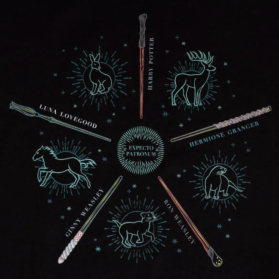 Harry Potter - Patronus Friends T-Shirt Damen schwarz