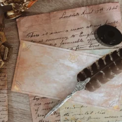 Harry Potter - Schreibfeder mit Hogwarts Briefpapier Set
