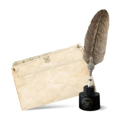 Harry Potter - Schreibfeder mit Hogwarts Briefpapier Set