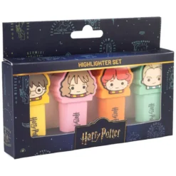 Harry Potter Set mit 4 Textmarkern mit Aufsatz