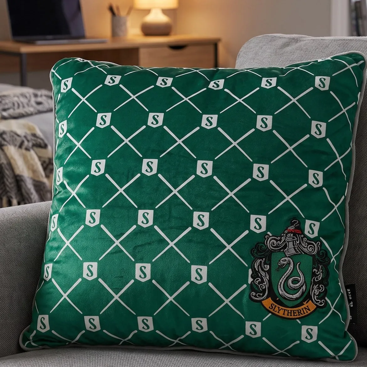 Harry Potter - Slytherin Logo Kissen