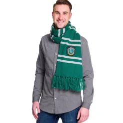 Harry Potter - Slytherin Strickschal grau-grün