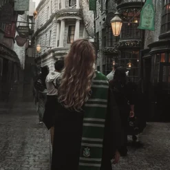 Harry Potter - Slytherin Strickschal grau-grün