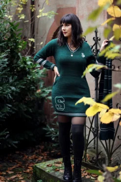 Harry Potter - Slytherin Strickkleid grün
