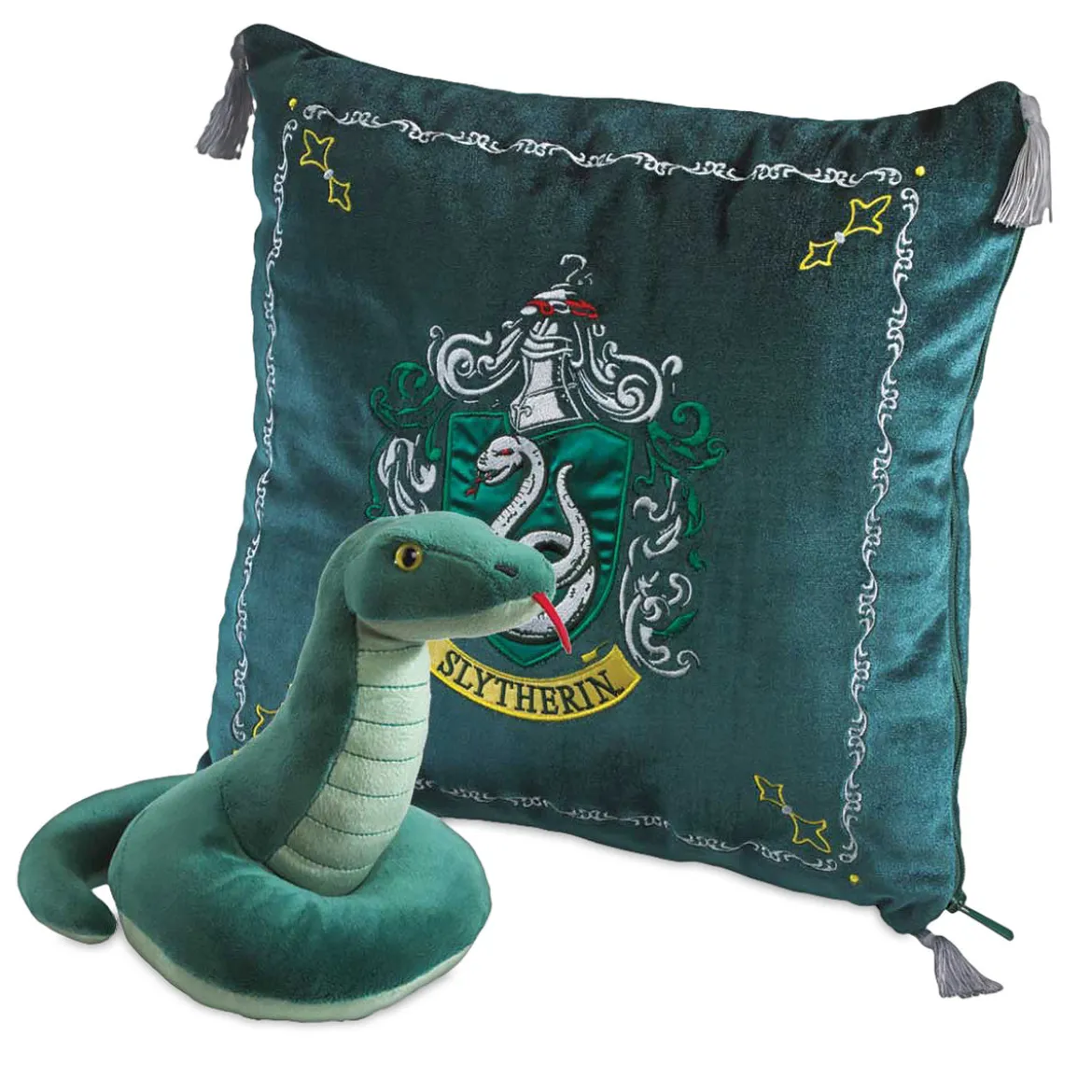 Harry Potter - Slytherin Wappen Kissen mit Plüsch Figur