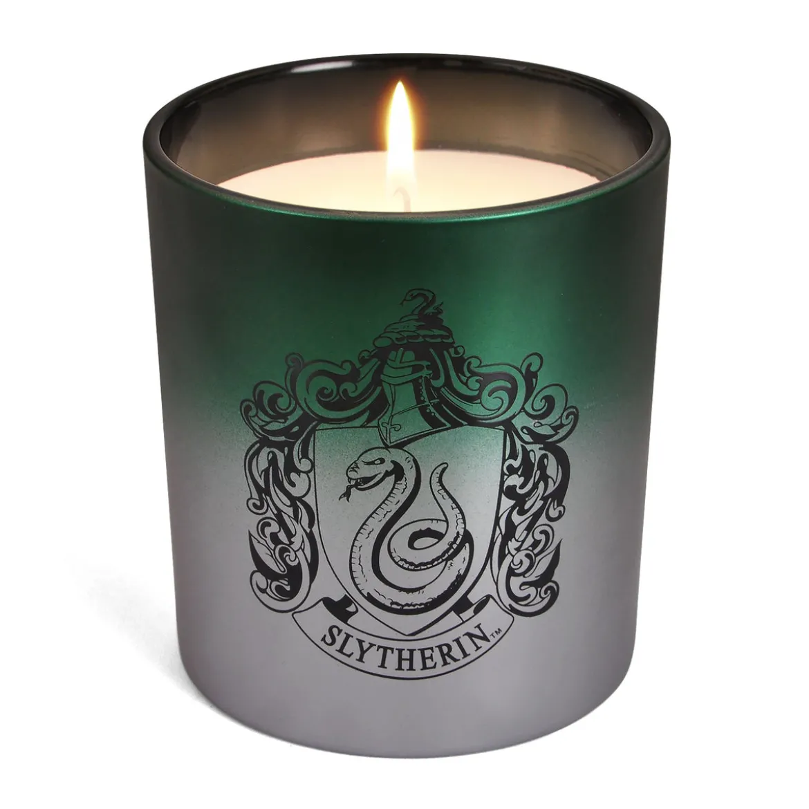 Harry Potter - Slytherin Wappen Kerze im Glas