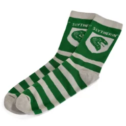 Harry Potter - Slytherin Wappen Socken grün-grau