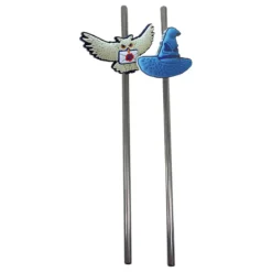 Harry Potter - Sprechender Hut und Hedwig Strohhalme 2er Set