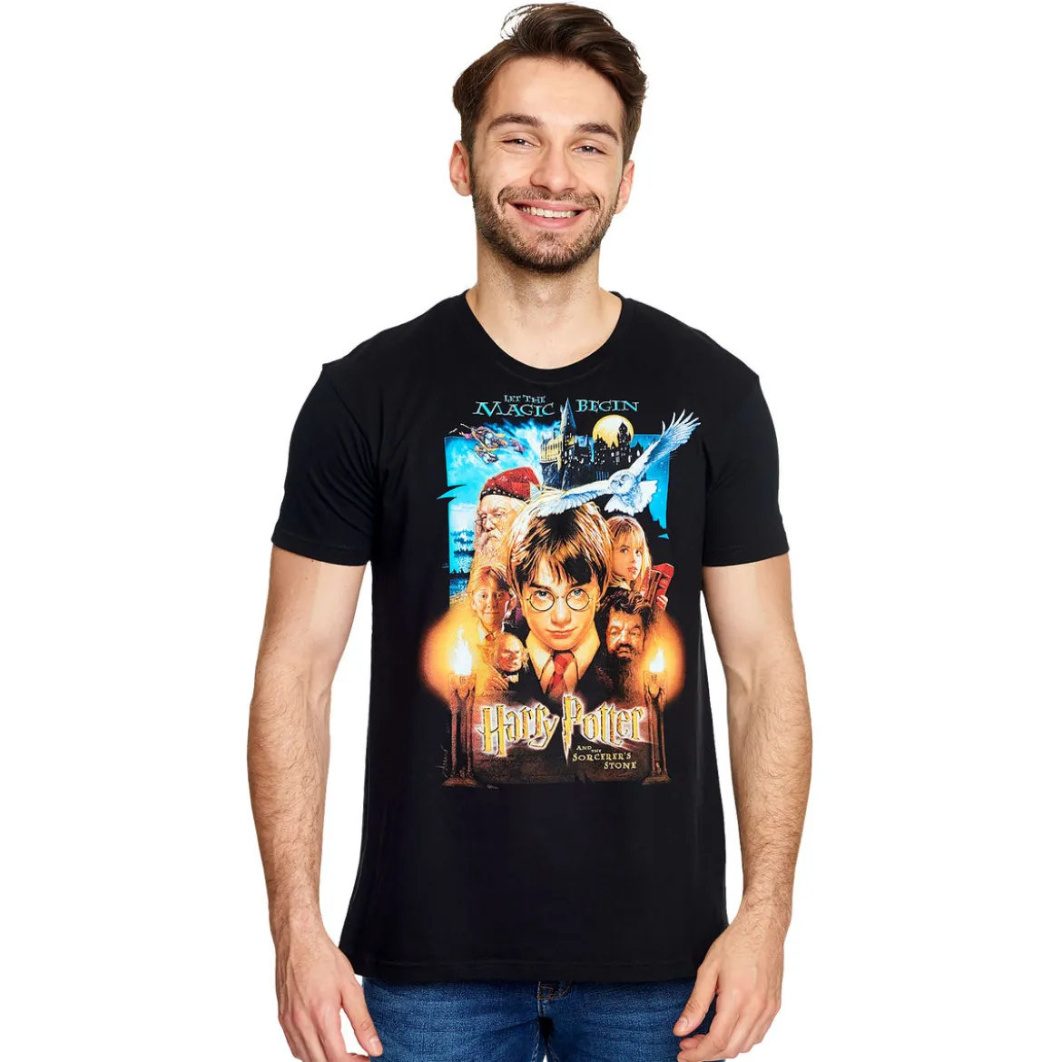 Harry Potter - Stein der Weisen Poster T-Shirt schwarz