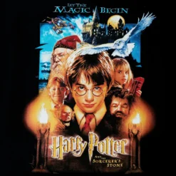 Harry Potter - Stein der Weisen Poster T-Shirt schwarz