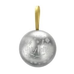 Harry Potter - Weihnachtskugel mit Hufflepuff Wappen Kette
