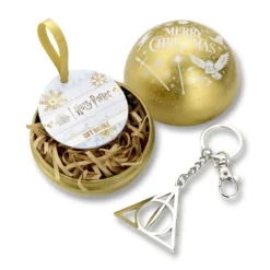 Harry Potter - Weihnachtskugel mit Deathly Hallows Schlüsselanhänger