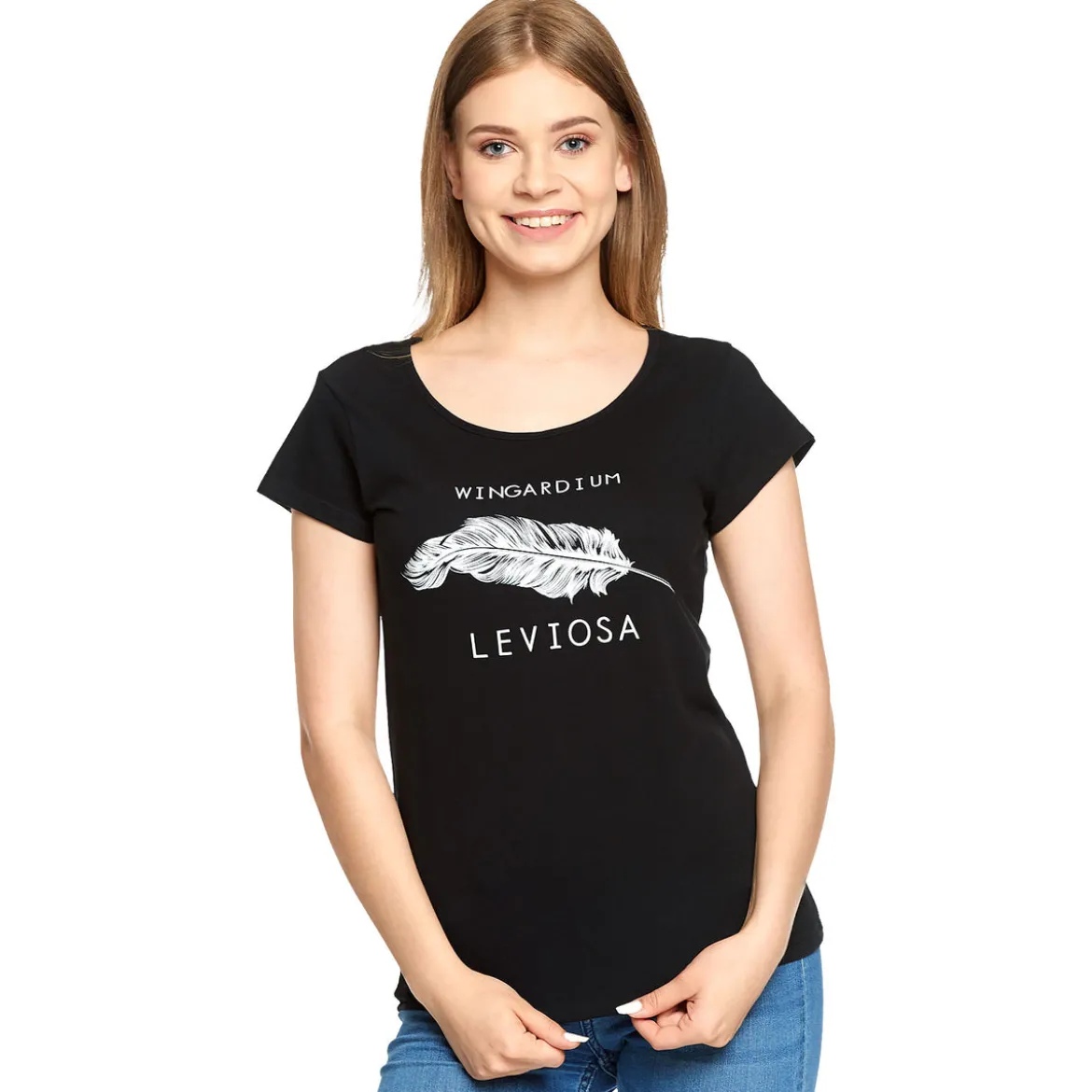 Harry Potter - Wingardium Leviosa T-Shirt Damen schwarz