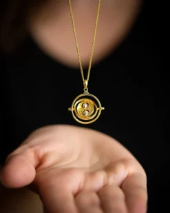 Harry Potter - Zeitumkehrer Kette mit Kristallen