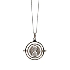 Harry Potter - Zeitumkehrer Kette mit Kristallen silber