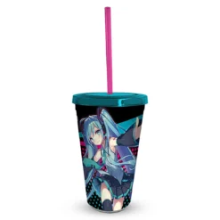 Hatsune Miku - Trinkbecher mit Strohhalm