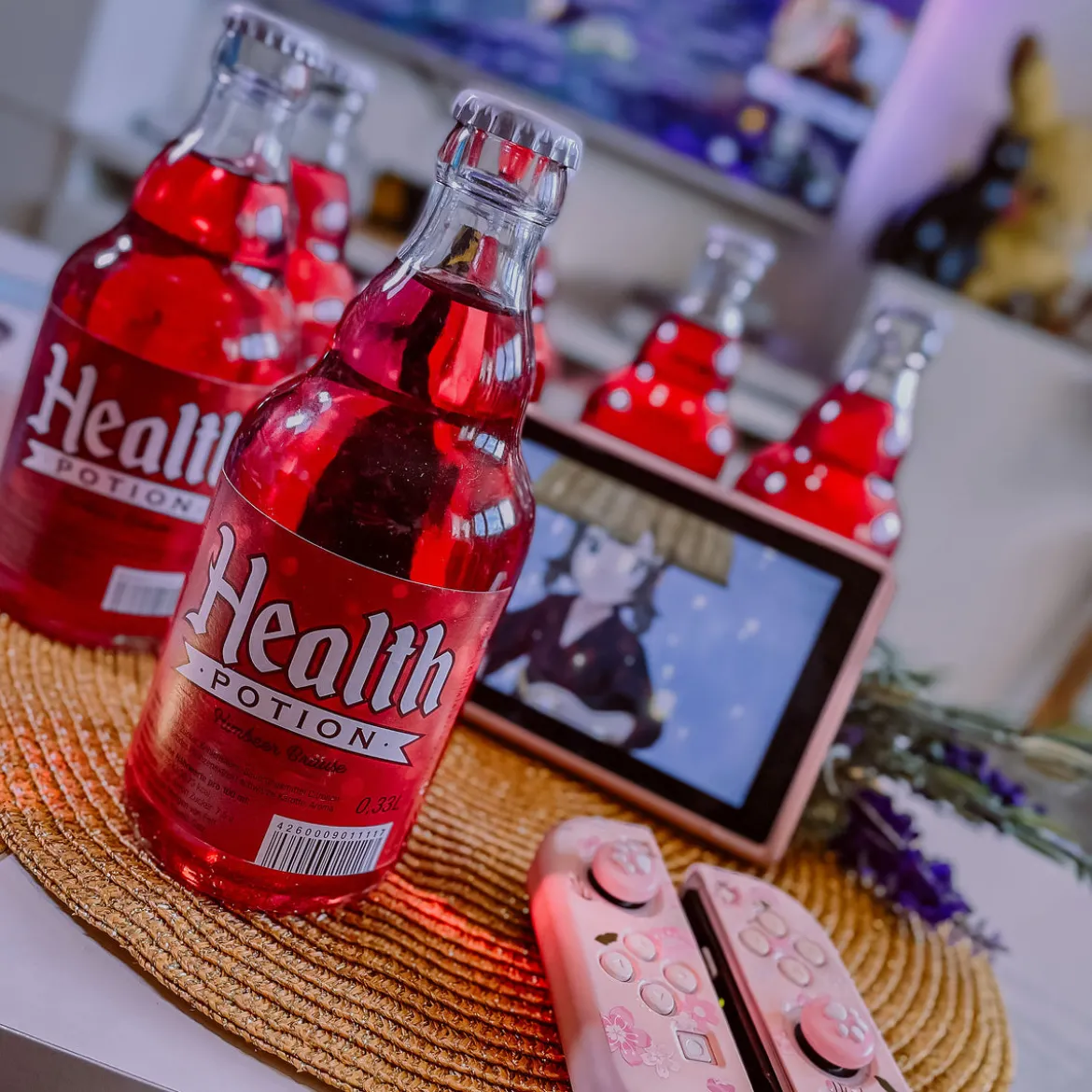 Health Potion Flasche Himbeer Brause - 6er Pack