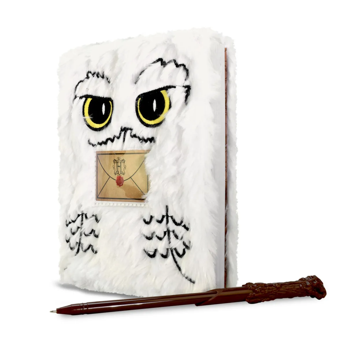 Hedwig Plüsch Notizbuch mit Zauberstabstift - Harry Potter