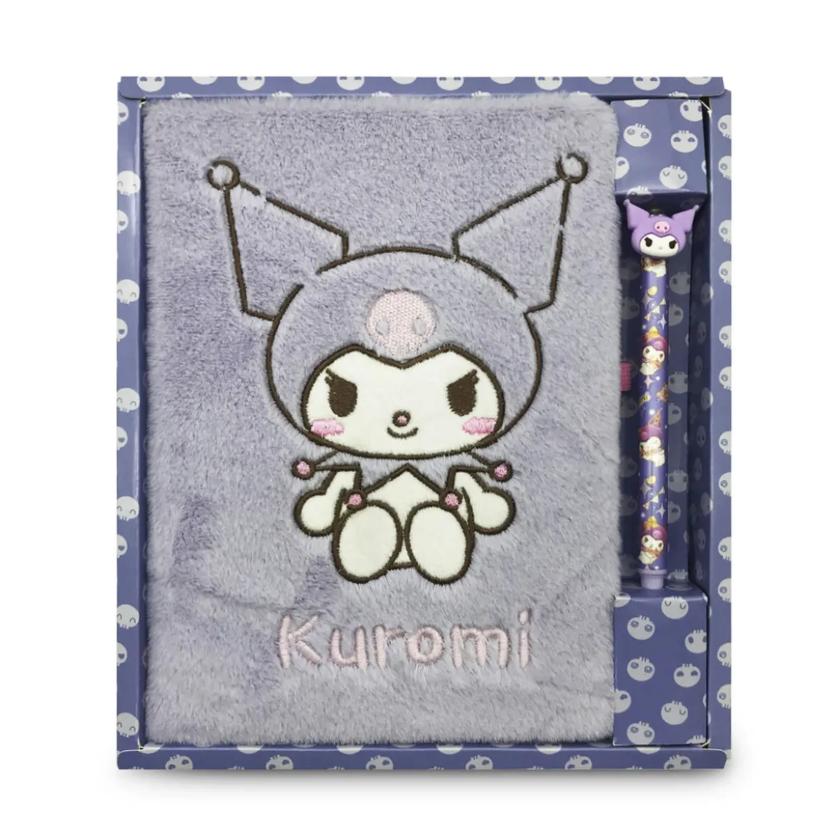 Hello Kitty and Friends - Kuromi Plüsch Notizbuch mit Kugelschreiber