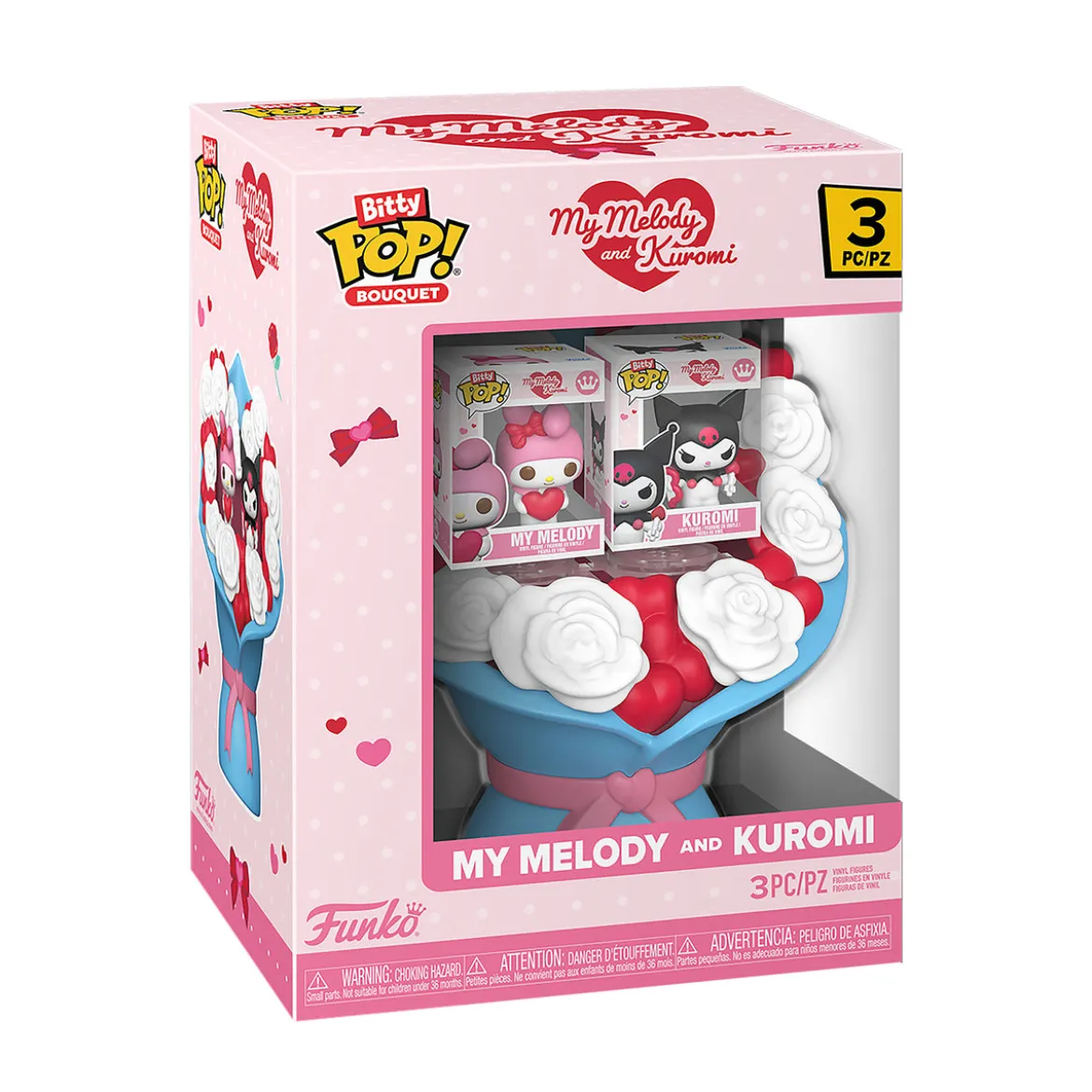 Hello Kitty and Friends Kuromi und Hello Kitty Valentines Funko Bitty Pop Bouquet - Sanrio