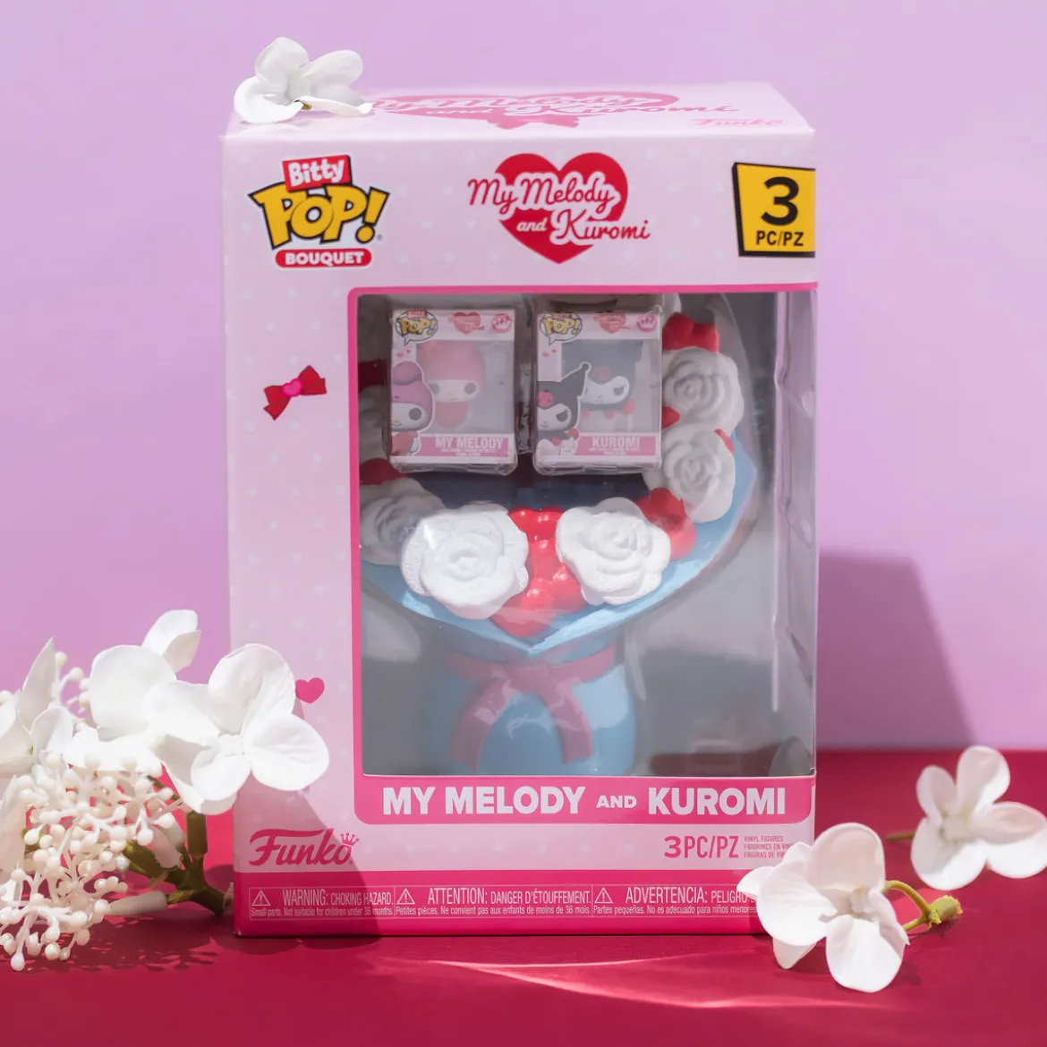 Hello Kitty and Friends Kuromi und Hello Kitty Valentines Funko Bitty Pop Bouquet - Sanrio