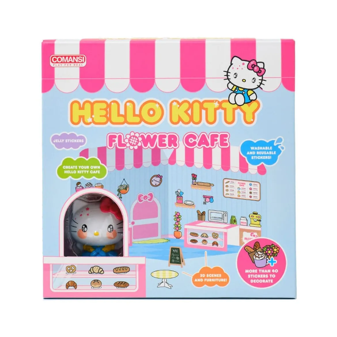 Hello Kitty and Friends Minifigur Sticker House Hello Kitty Flower Café