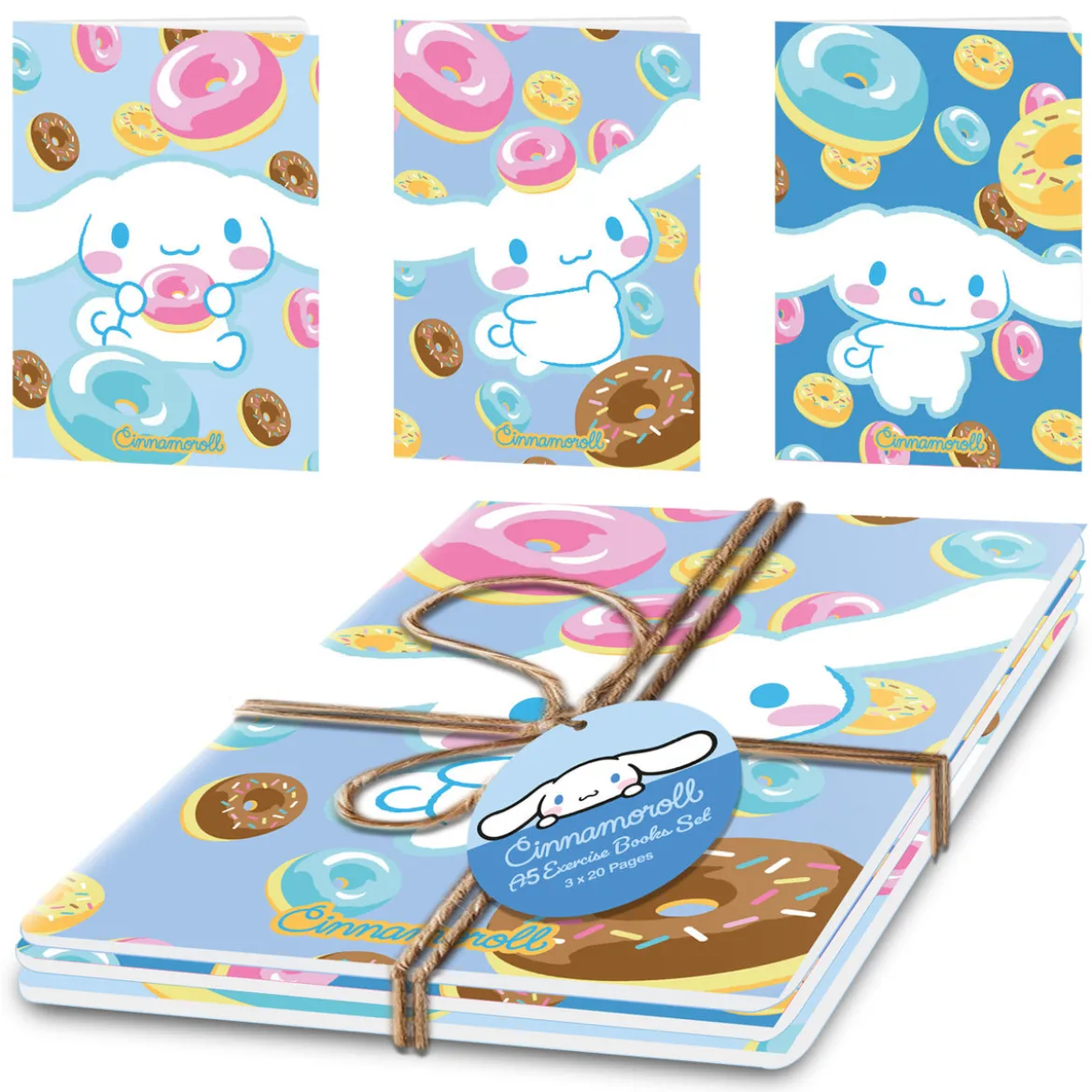 Hello Kitty & Friends - Cinnamoroll Notizbücher 3er Set
