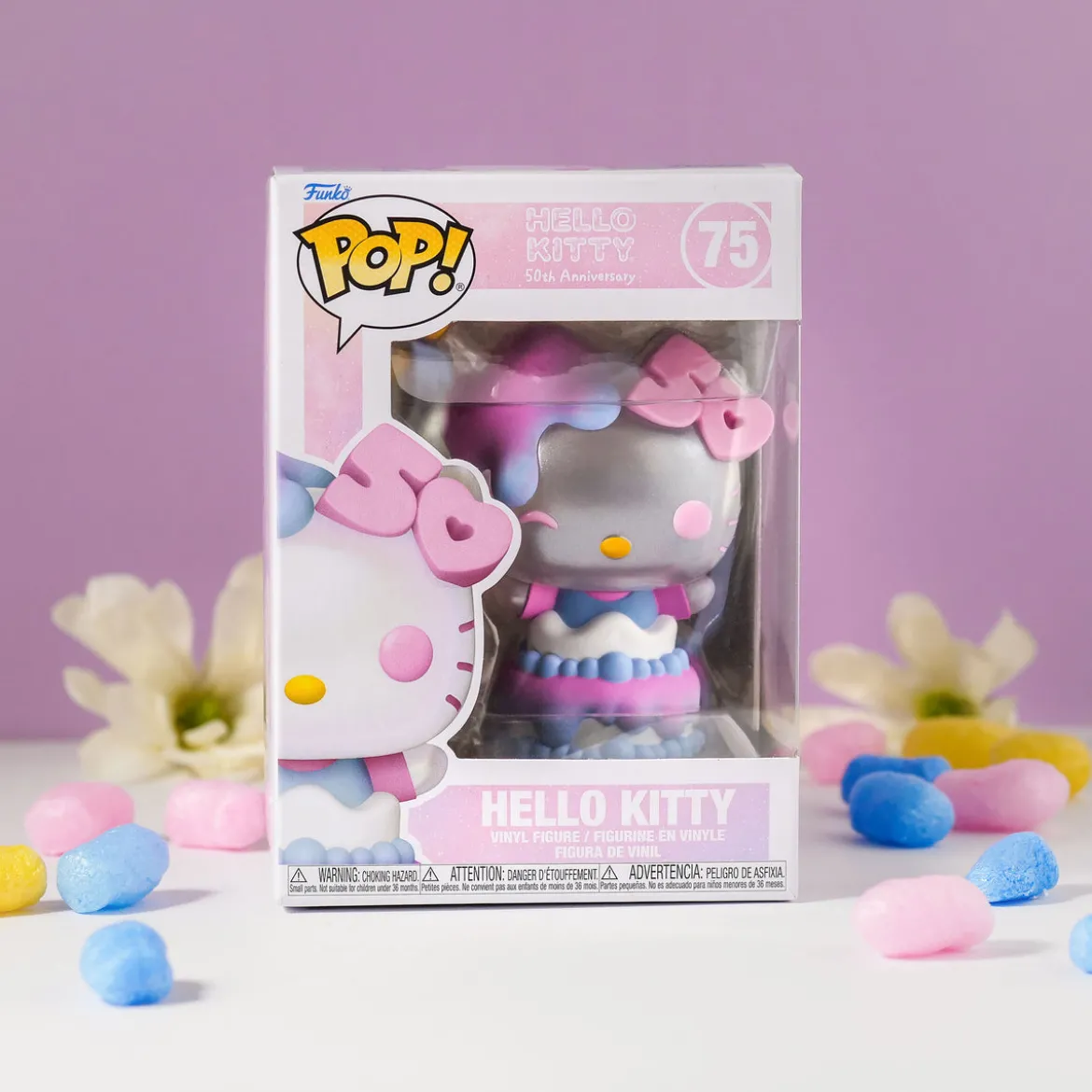 Hello Kitty Funko Pop Figur mit Kuchen 50th Anniversary
