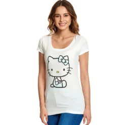 Hello Kitty - Pastel Kitty T-Shirt Damen weiß