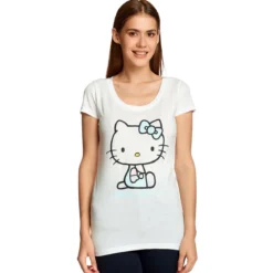 Hello Kitty - Pastel Kitty T-Shirt Damen weiß