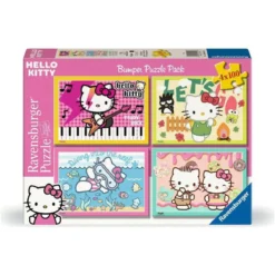 Hello Kitty Puzzles 4er-Pack Los geht's, Hello Kitty! (4x100 Teile)