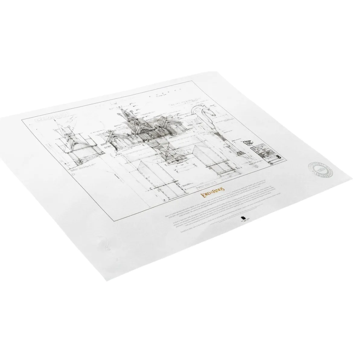 Herr der Ringe Bauplan Kunstdruck The Stable of Edoras 59 x