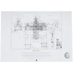 Herr der Ringe Bauplan Kunstdruck The Stable of Edoras 59 x