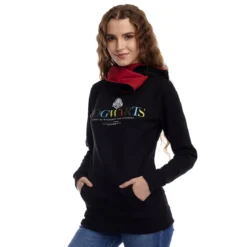Hogwarts Hoodie mit Schalkragen schwarz - Harry Potter
