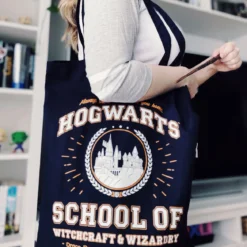 Hogwarts School Jutebeutel blau - Harry Potter
