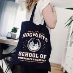 Hogwarts School Jutebeutel blau - Harry Potter
