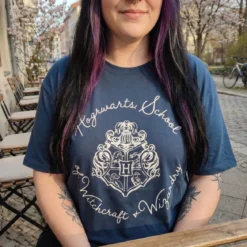 Hogwarts Wappen T-Shirt blau - Harry Potter