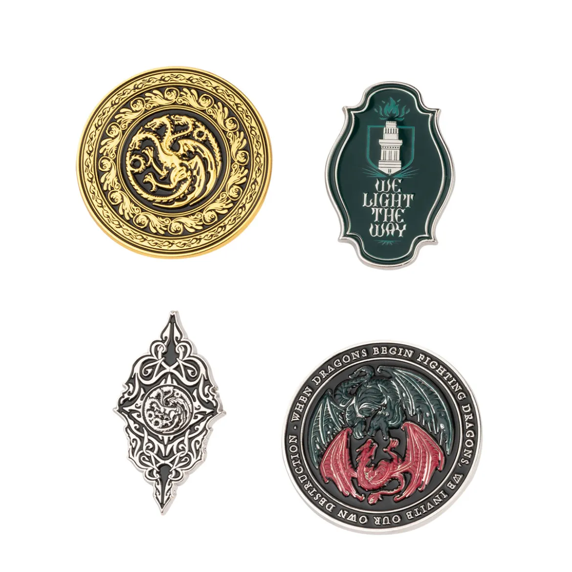 House of Dragon - Symbols Pins 4er Set