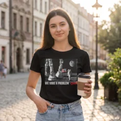 Houston We Have a Problem T-Shirt für Star Wars Fans schwarz