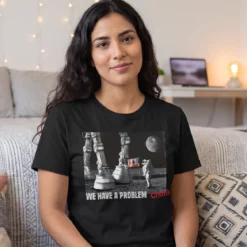 Houston We Have a Problem T-Shirt für Star Wars Fans schwarz