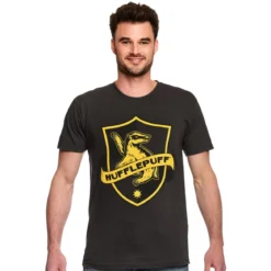 Hufflepuff Logo T-Shirt grau - Harry Potter