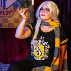 Hufflepuff Wappen Pyjama schwarz - Harry Potter