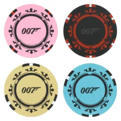 James Bond - Casino Royale Poker Chip Untersetzer 4er Set