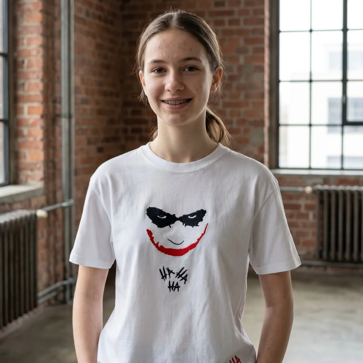 Joker - Hahaha Premium Oversize T-Shirt weiß