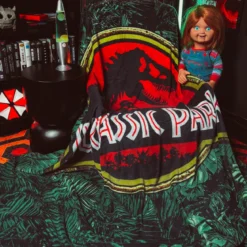 Jurassic Park - Jungle Logo Flauschdecke