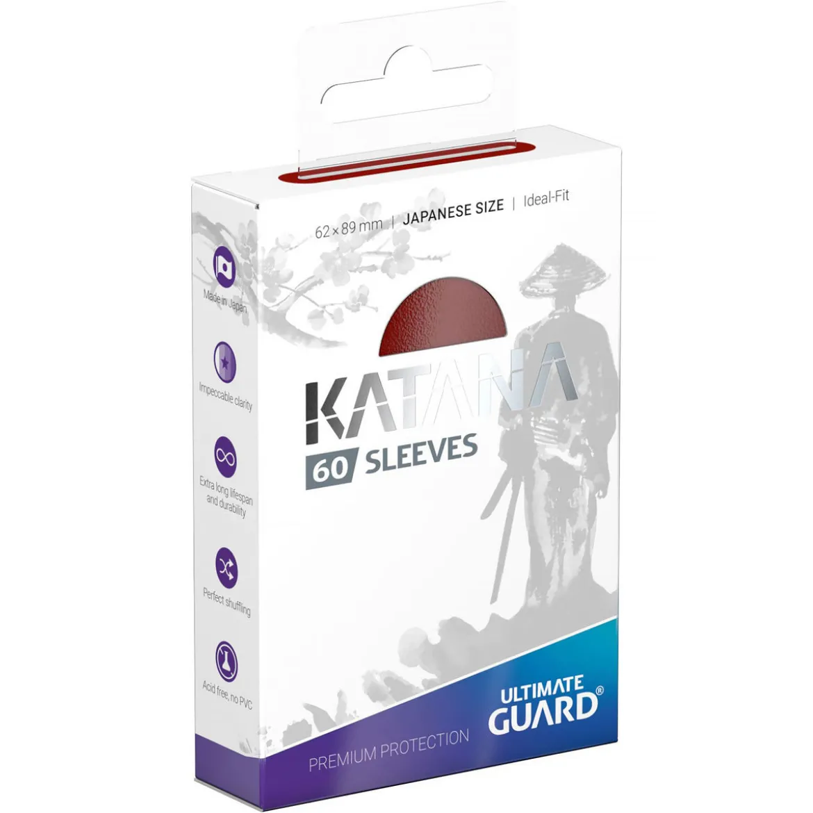 Katana Kartenhüllen rot 60er Set Ultimate Guard für TCG japanische Größe